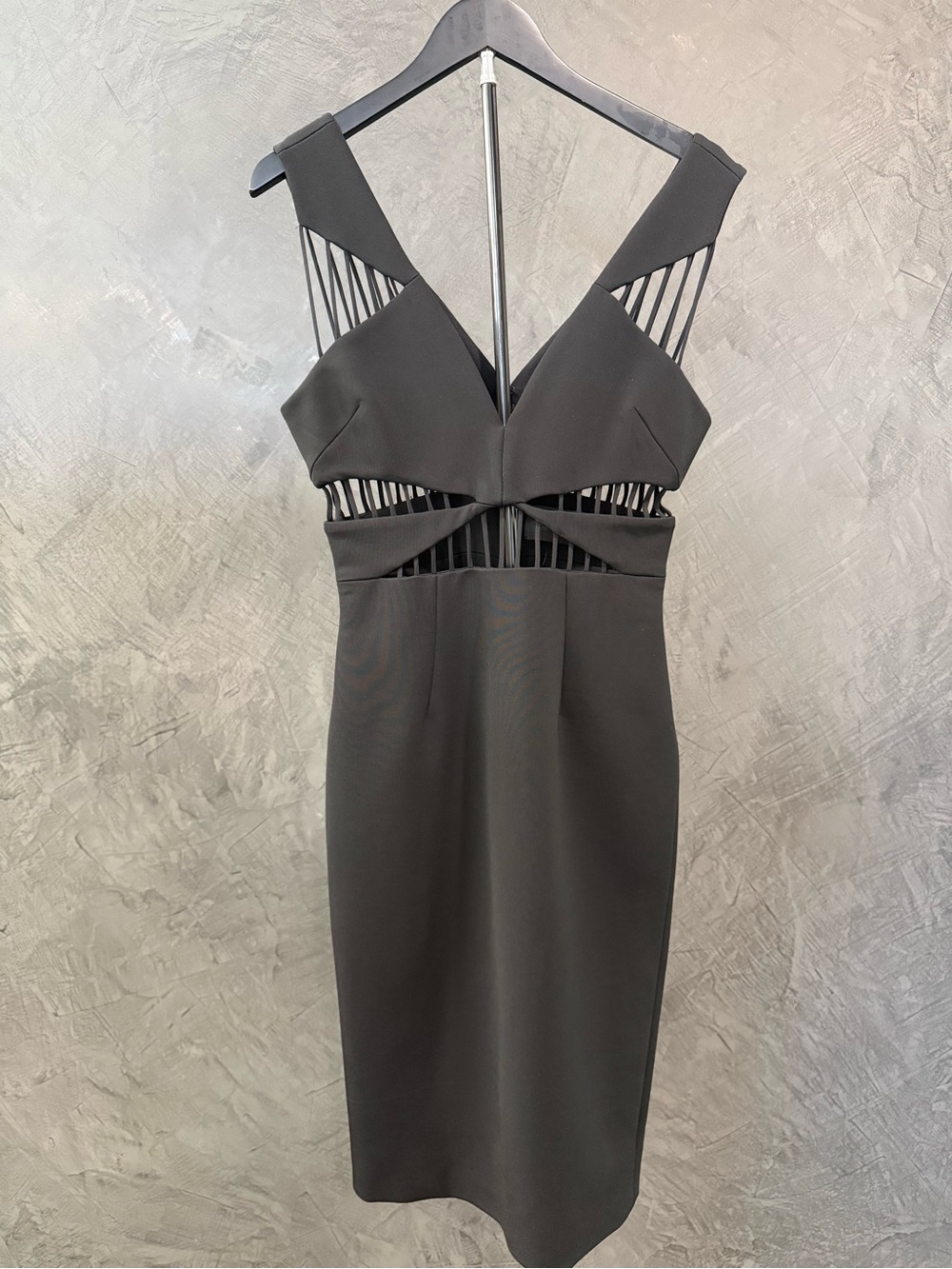 Cushnie Et Ochs Black Strappy Cutout Midi Dress